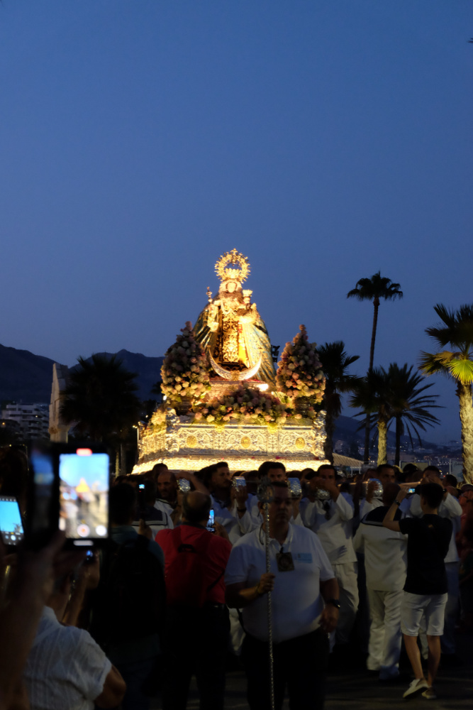 Fuengirola Virgen del Carmen festival in Los Boliches, the land procession